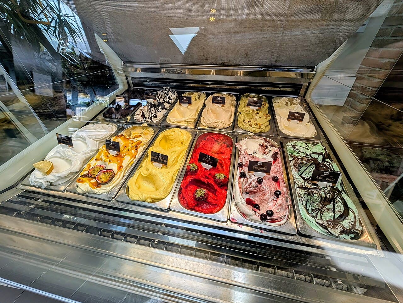 Gelato artigianale in una gelateria